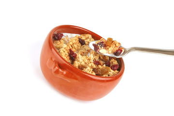 pot full of granola with nuts