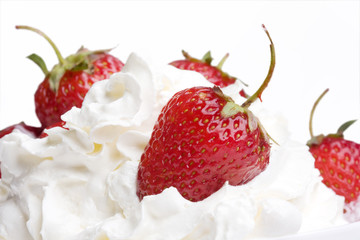 strawberries in cream