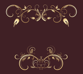 Vintage frame. Gold collection.