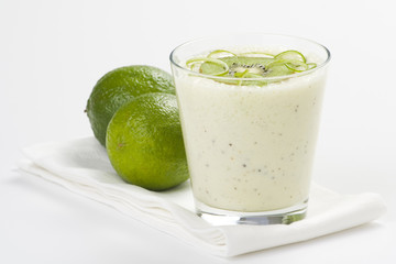 refreshment and creamy milkshake  kiwi and lime