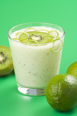 refreshment and creamy milkshake  kiwi and lime