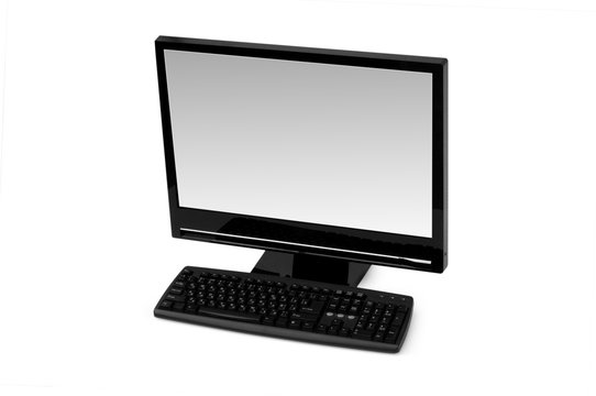 Personal computer isolated on the white background