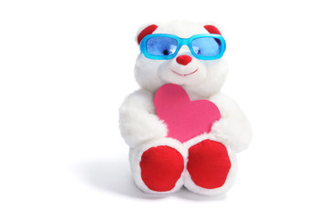 Teddy Bear with Sunglasses and Love Heart