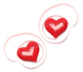 Love Hearts with Gift Ribbons