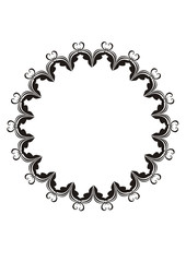 Obraz premium Round floral frame
