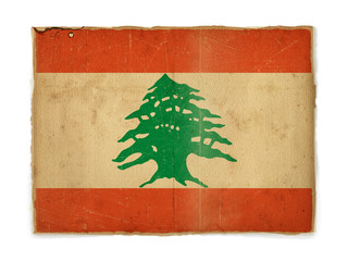 grunge flag of Lebanon