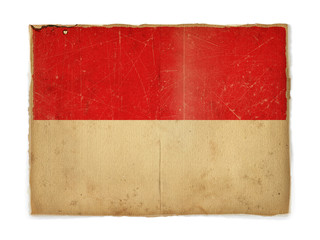 grunge flag of Indonesia
