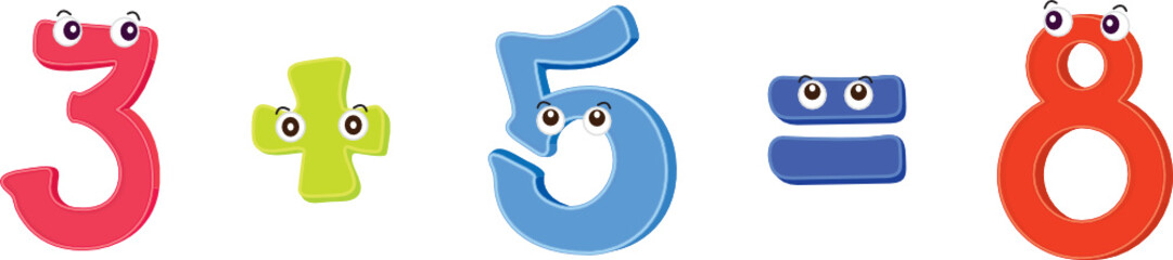 Additional equations illustration series on white