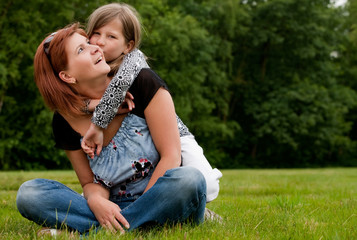 Fototapeta premium Kissing my mom