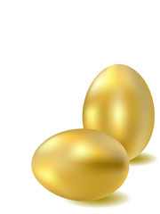 two gold eggs