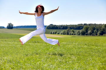 springen im feld
