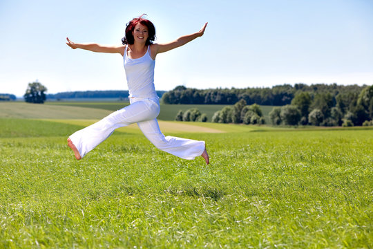 springen im feld