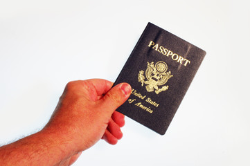 hand holding passport