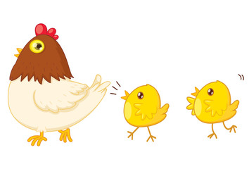 hen with chicken