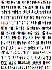Fototapeta na wymiar Illustration of people silhouettes