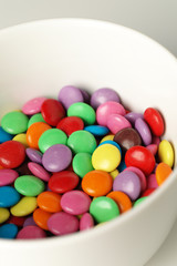 Colourful sweets in a bowl