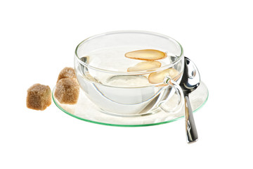cup of water with ginger