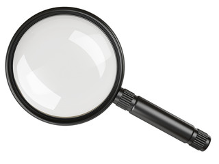 black magnifying glass