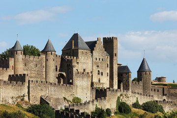 Fototapeta na wymiar fortyfikacji Carcassonne