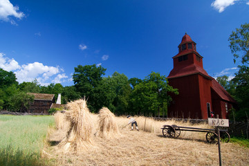 Skansen auf Djurgarden in Stockholm