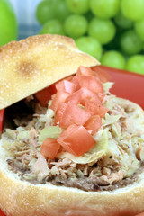 Delicious mediterranean tuna sandwich
