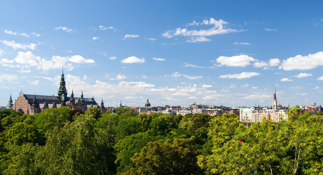 H&auml;userpanorama in Stockholm