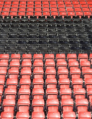 Spectators seats at a Stadium