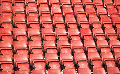 Naklejka premium Spectators seats at a stadium