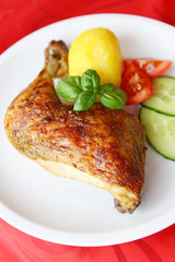 Hähnchenschenkel,Kartoffel