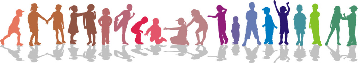Children color-isolated vector