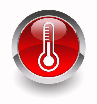 Thermometer glossy icon