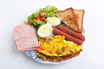 healthy breakfast with omelette