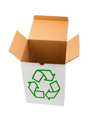 Box with recycling sign