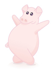 cochon dansant (reflet)