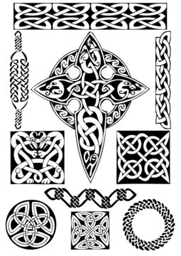 Celtic vector  art-collection on a white background.