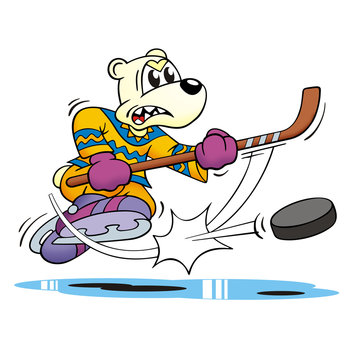 Sportcartoon Eishockey