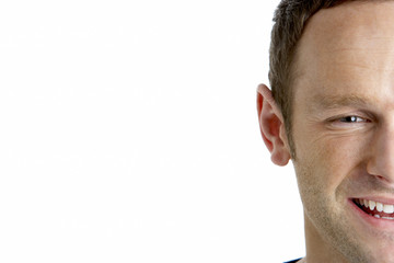 Fototapeta premium Cropped Portrait Of Smiling Man