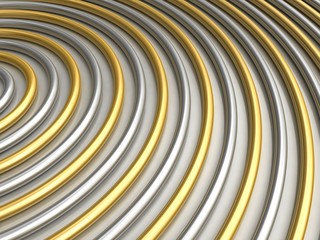 Silver and gold wire spiral