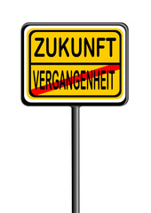 Schild mit Information