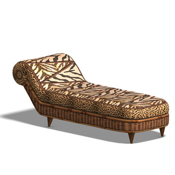 comfy chaiselon with african design