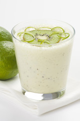 refreshment and creamy milkshake  kiwi and lime