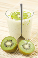 refreshment and creamy milkshake  kiwi and lime