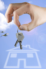 Traum vom Eigenheim mit Schlüsseln