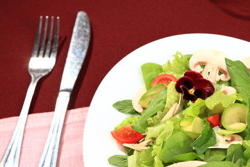 Salad  flowers