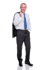 Mature businessman full length portrait