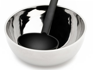 soup ladle in the bowl