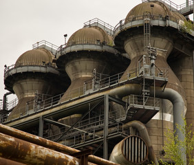 3 towers in old steel factory