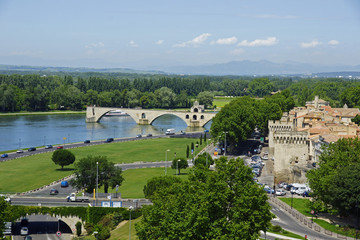Pont d'Avignon vue du ciel