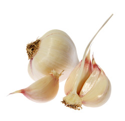 garlic on a white background. (isolated)