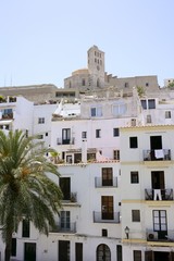 Fototapeta premium Ibiza Mediterranean island architecture houses
